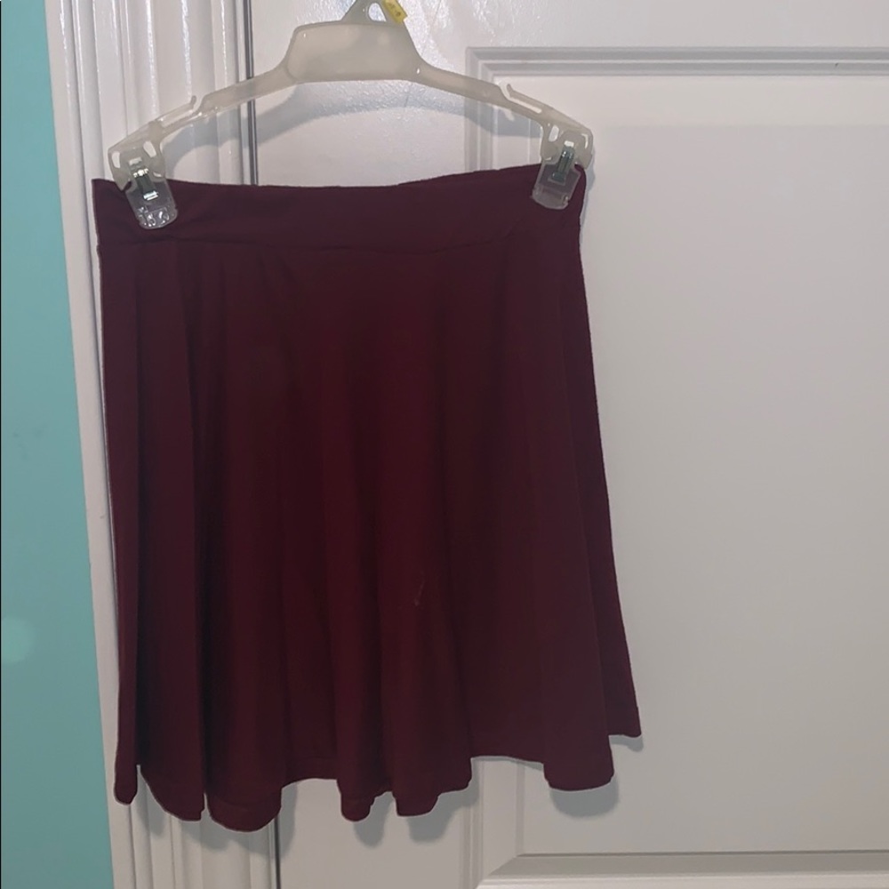 Maroon Skater Skirt